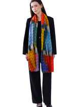 Women's Multi Colour Luxe Wool Printed Fashion Stole - Thumbnail 2