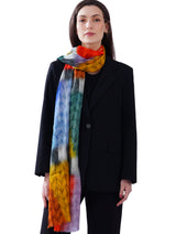 Women's Multi Colour Luxe Wool Printed Fashion Stole - Thumbnail 4