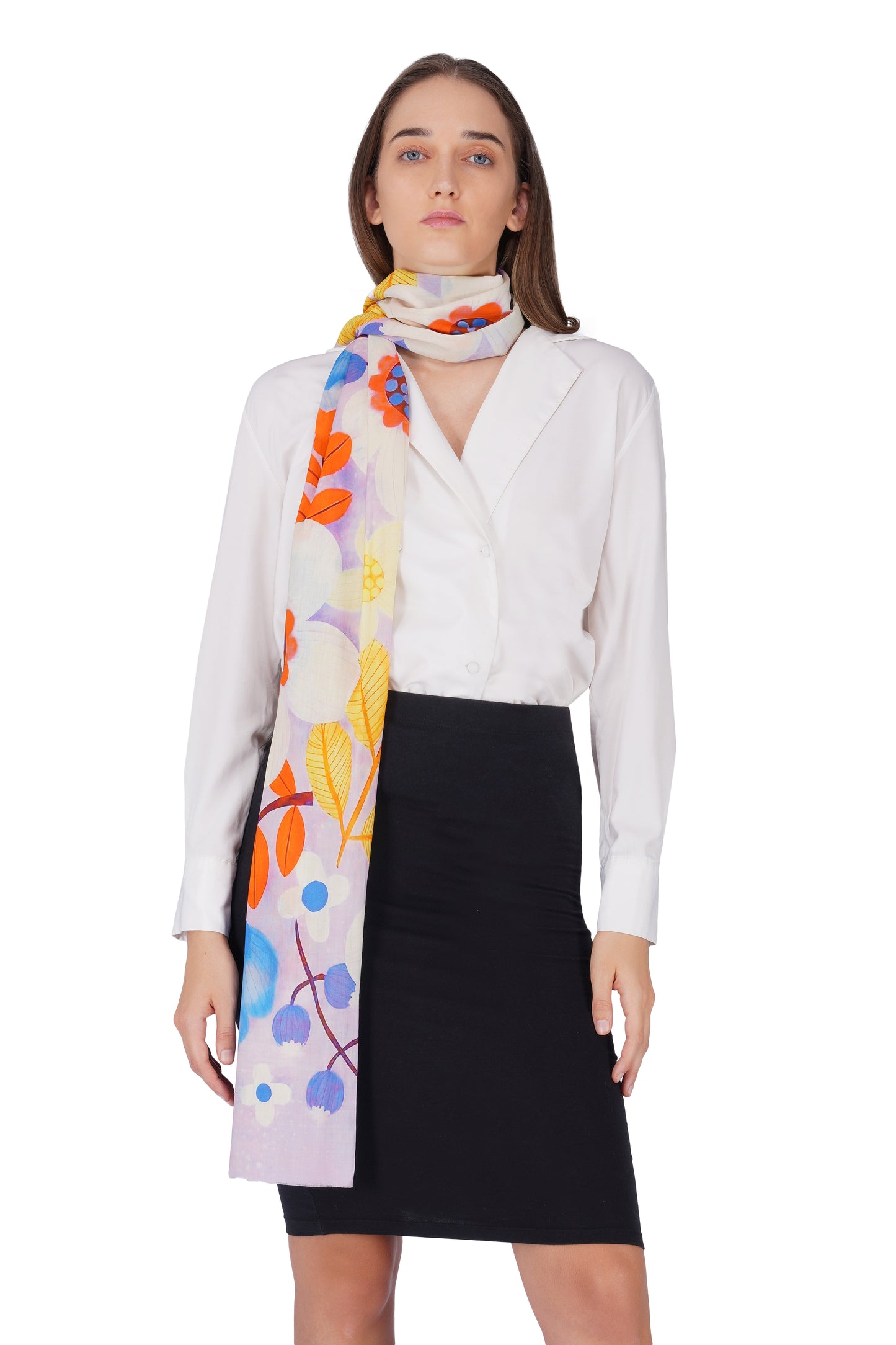Women's Multi Colour Contemporary Modal Printed Stole