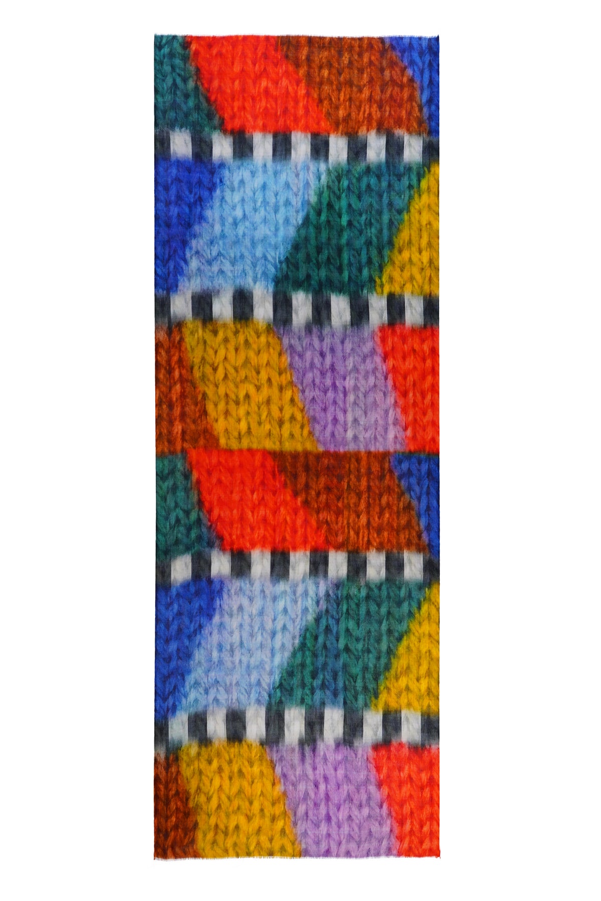 Women's Multi Colour Luxe Wool Printed Fashion Stole - Image 5