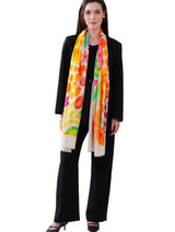 Women's Cream Classic Modal Premium Printed Stole - Thumbnail 2