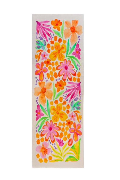 Women's Cream Classic Modal Premium Printed Stole