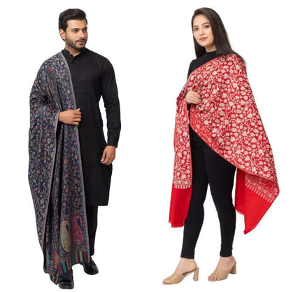 His And Her Set Of fine modal silk Digital Print Shawls and  Kani silky modal Shawl for (COMBO PACK)