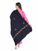 شالات نسائية شتوية جميلة ومزخرفة من Toosh Moda (أسود 100*200) - Thumbnail 3