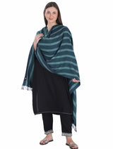 شالات نسائية شتوية تقليدية جميلة مزخرفة من توش مودا (أزرق 60*180) - Thumbnail 2