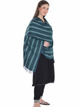 شالات نسائية شتوية تقليدية جميلة مزخرفة من توش مودا (أزرق 60*180) - Thumbnail 3