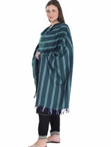 شالات نسائية شتوية تقليدية جميلة مزخرفة من توش مودا (أزرق 60*180) - Thumbnail 4