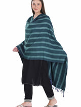 شالات نسائية شتوية تقليدية جميلة مزخرفة من توش مودا (أزرق 60*180) - Thumbnail 5