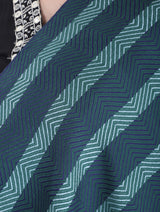 شالات نسائية شتوية تقليدية جميلة مزخرفة من توش مودا (أزرق 60*180) - Thumbnail 7