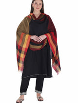 شالات نسائية شتوية تقليدية جميلة مزخرفة من توش مودا (كستنائي 60*180) - Thumbnail 1