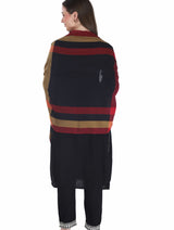 شالات نسائية شتوية تقليدية جميلة مزخرفة من توش مودا (كستنائي 60*180) - Thumbnail 5