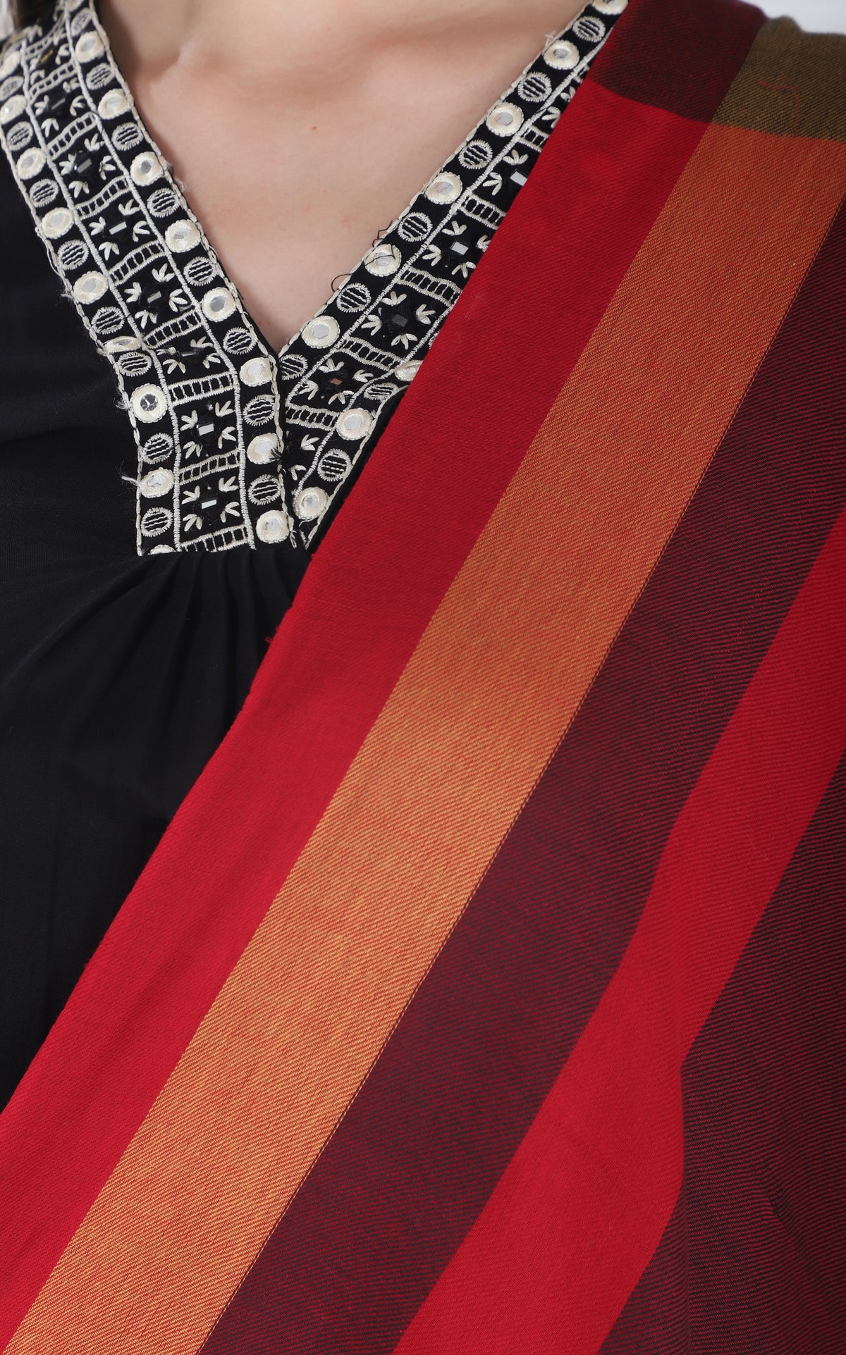 شالات نسائية شتوية تقليدية جميلة مزخرفة من توش مودا (كستنائي 60*180) - Image 6