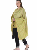 شالات نسائية شتوية عرقية جميلة مزخرفة من توش مودا (أخضر 60*180) - Thumbnail 2