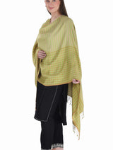 شالات نسائية شتوية عرقية جميلة مزخرفة من توش مودا (أخضر 60*180) - Thumbnail 3