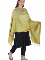 شالات نسائية شتوية عرقية جميلة مزخرفة من توش مودا (أخضر 60*180) - Thumbnail 4