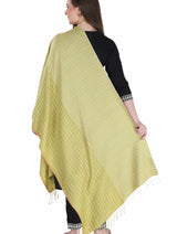 شالات نسائية شتوية عرقية جميلة مزخرفة من توش مودا (أخضر 60*180) - Thumbnail 6