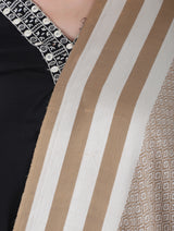 شالات نسائية شتوية تقليدية جميلة مزخرفة من توش مودا (بيج 60*180) - Thumbnail 6