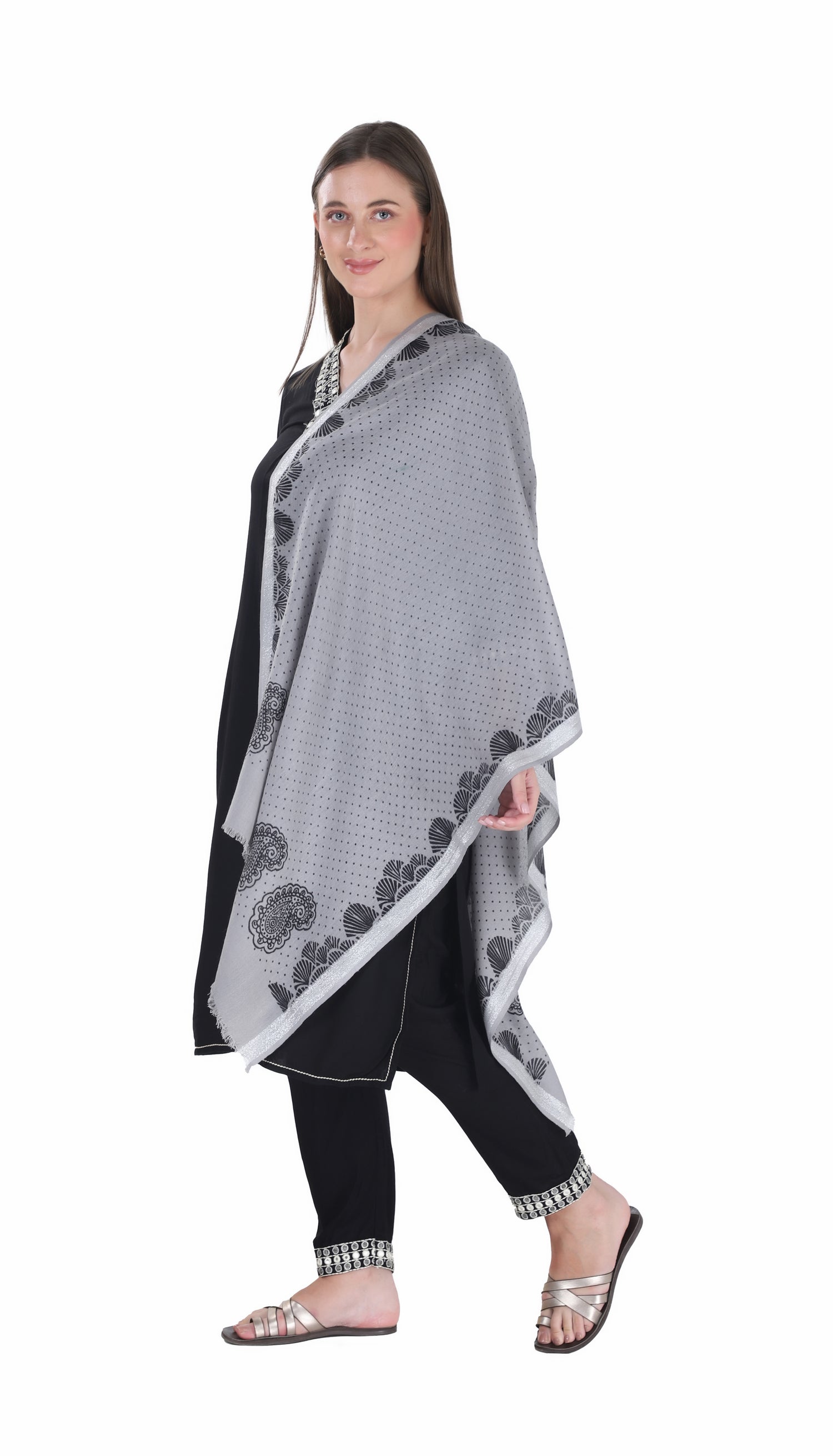 Zari border Beautiful Winter Wear Shawls