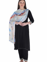 شالات نسائية شتوية عرقية جميلة مزخرفة من Toosh Moda (كريمي 160*180) - Thumbnail 1