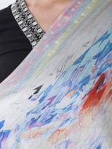 شالات نسائية شتوية عرقية جميلة مزخرفة من Toosh Moda (كريمي 160*180) - Thumbnail 6