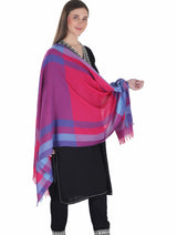 شالات نسائية شتوية عرقية جميلة مزخرفة من توش مودا (بنفسجي 60*180) - Thumbnail 2