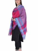 شالات نسائية شتوية عرقية جميلة مزخرفة من توش مودا (بنفسجي 60*180) - Thumbnail 3