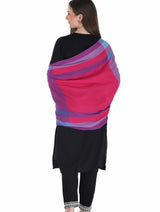 شالات نسائية شتوية عرقية جميلة مزخرفة من توش مودا (بنفسجي 60*180) - Thumbnail 5