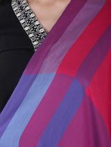 شالات نسائية شتوية عرقية جميلة مزخرفة من توش مودا (بنفسجي 60*180) - Thumbnail 6