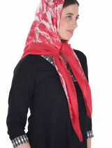 شالات نسائية شتوية جميلة ومزخرفة من Toosh Moda (أحمر 60*180) - Thumbnail 2