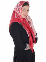 شالات نسائية شتوية جميلة ومزخرفة من Toosh Moda (أحمر 60*180) - Thumbnail 3