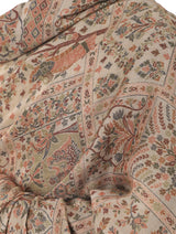 Fine wool  kani men's shawl Beige - Thumbnail 5