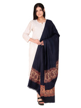 شالات توش مودا نسائية شتوية جميلة مزينة بالجاكار (أزرق 100*200) - Thumbnail 2