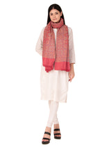 شالات كاني شالات كاني لملابس الشتاء العرقية الجميلة والمزخرفة للنساء من توش مودا (وردي 100*200) - Thumbnail 4