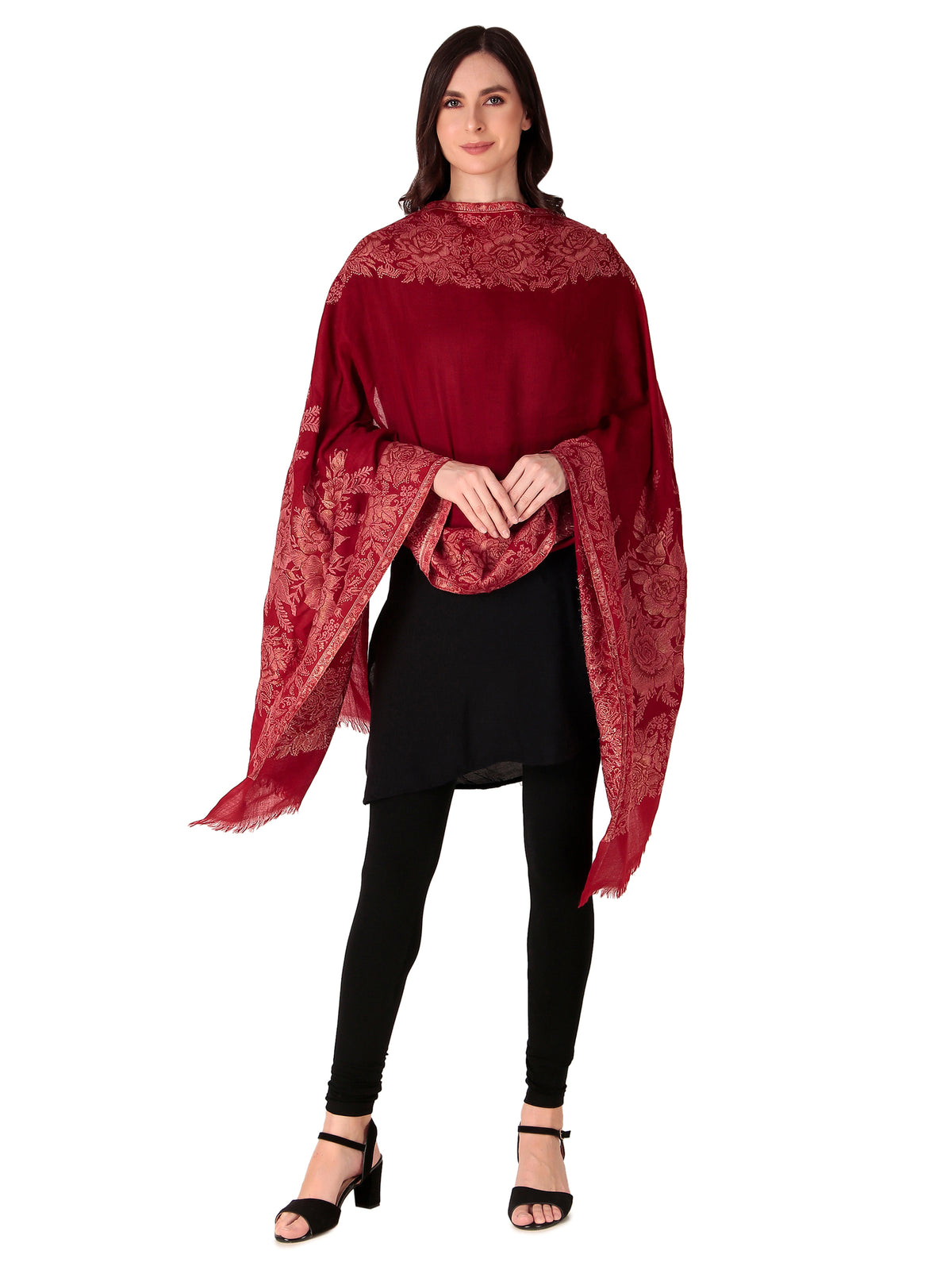Fine Wool Jamawar jacquard Shawls - Image 7