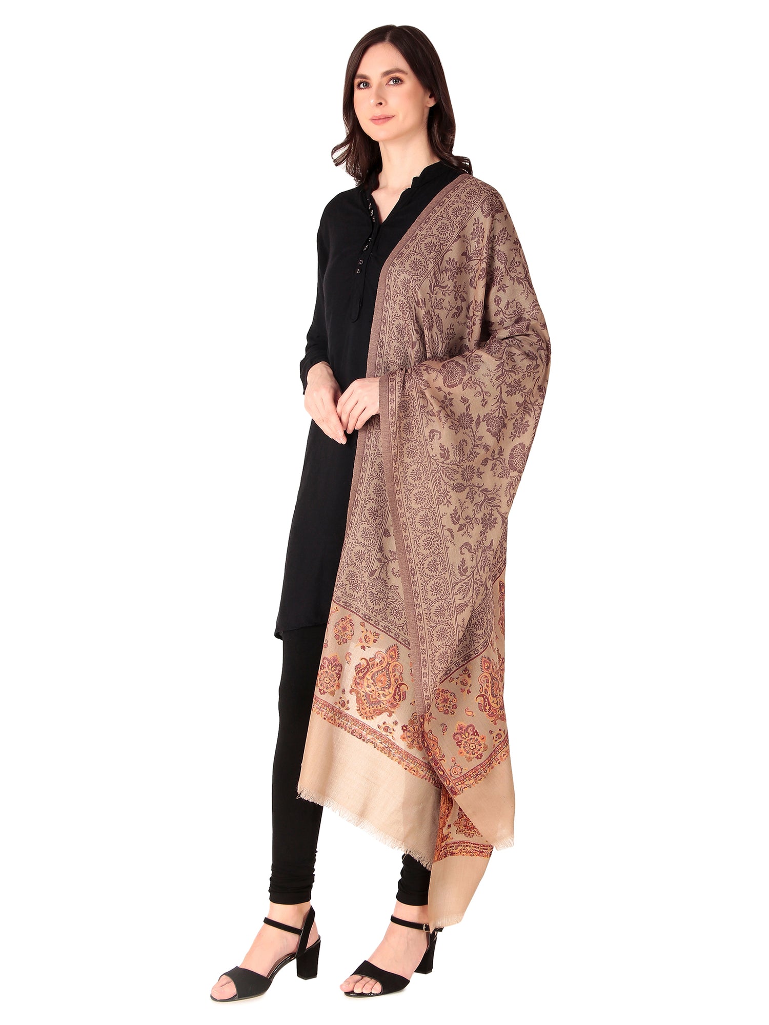 Fine Wool jacquard Shawls