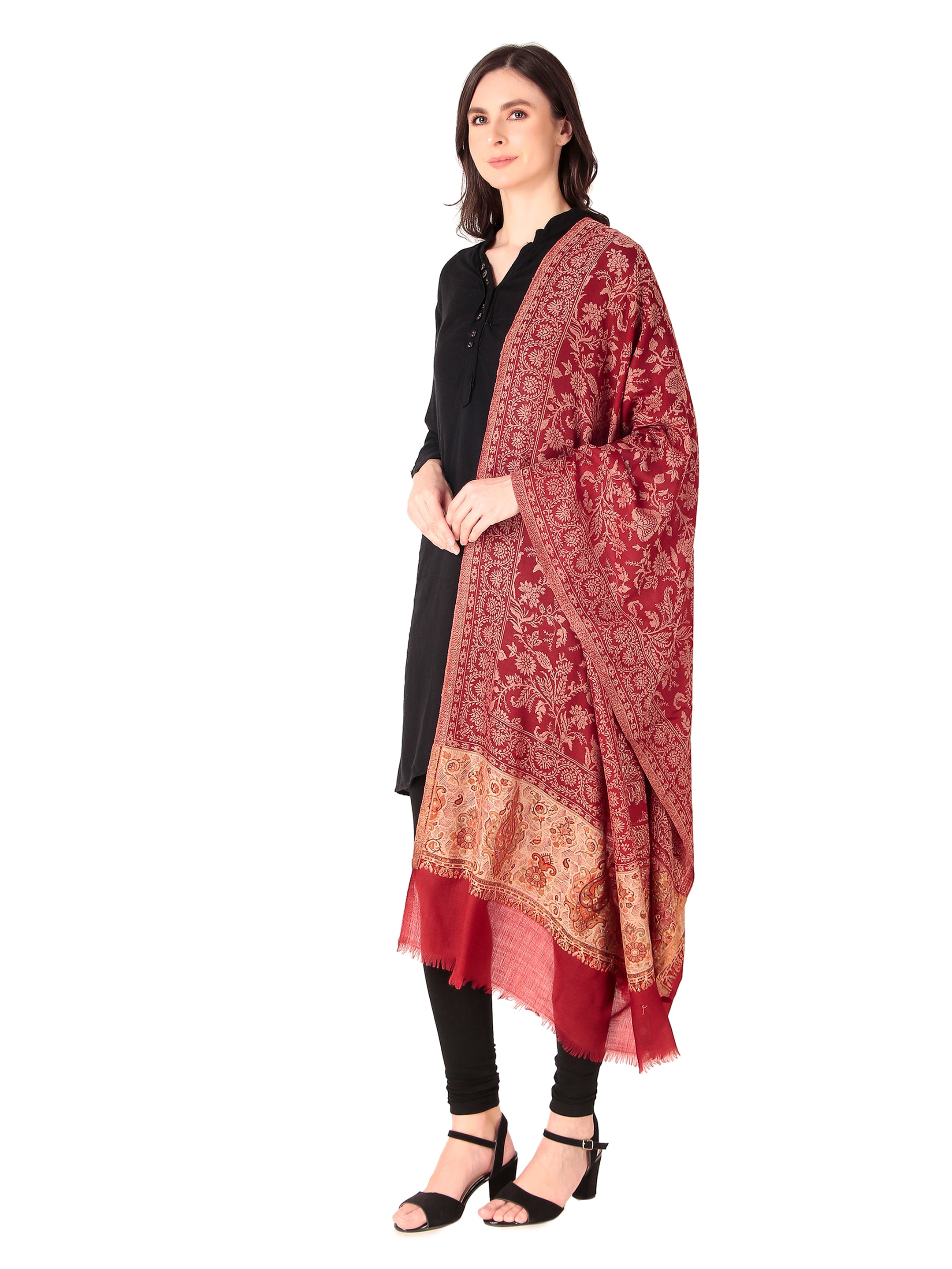 Fine Wool jacquard Shawls