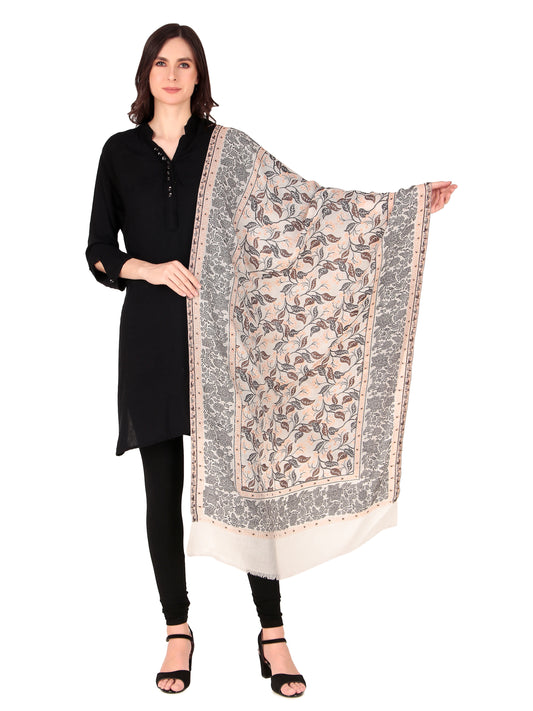 شالات جال شالات نسائية شتوية عرقية جميلة ومزخرفة من توش مودا (كريمي 70*200)