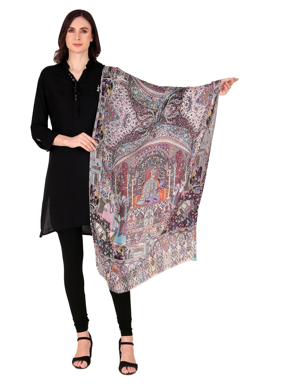 Beautiful Digital Print Stole - Image 2