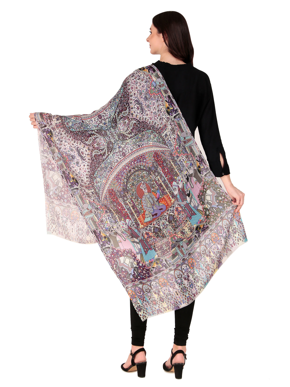 Beautiful Digital Print Stole - Image 6