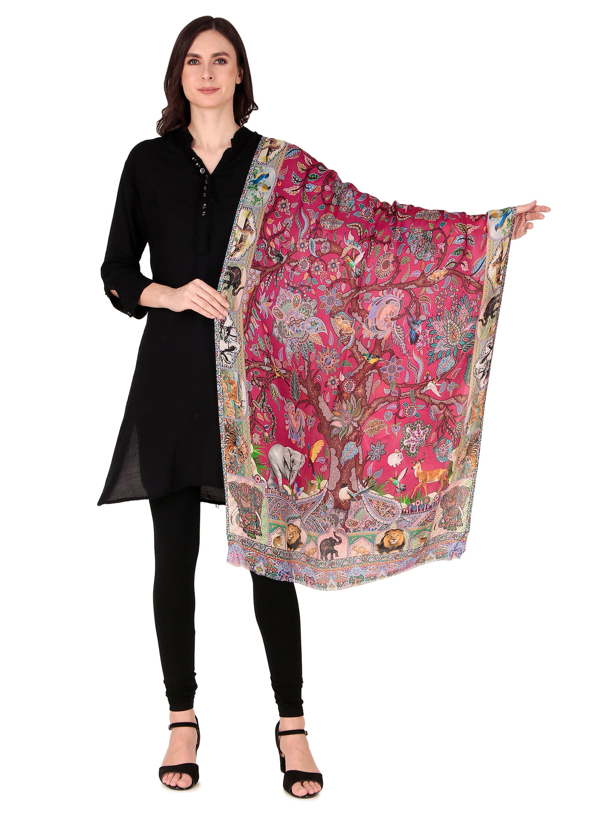 Beautiful  Digital Print Stole - Image 2