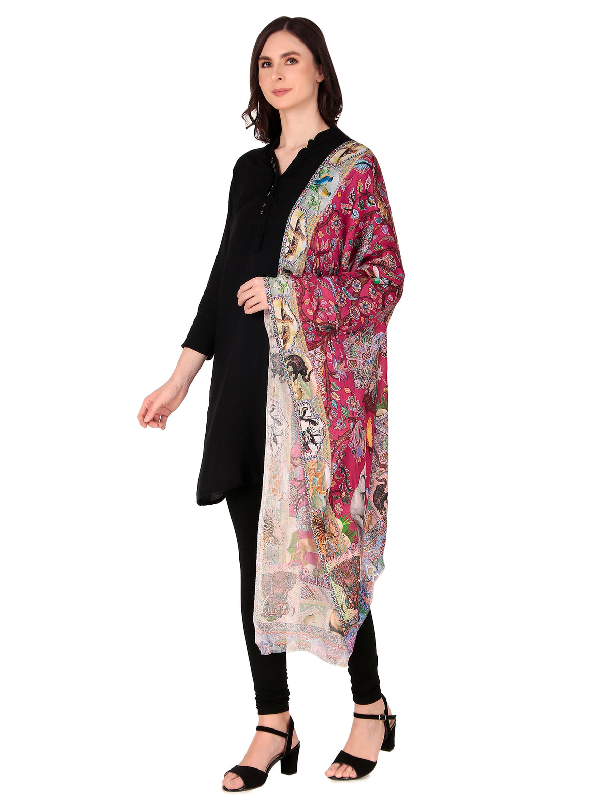Beautiful  Digital Print Stole - Image 1