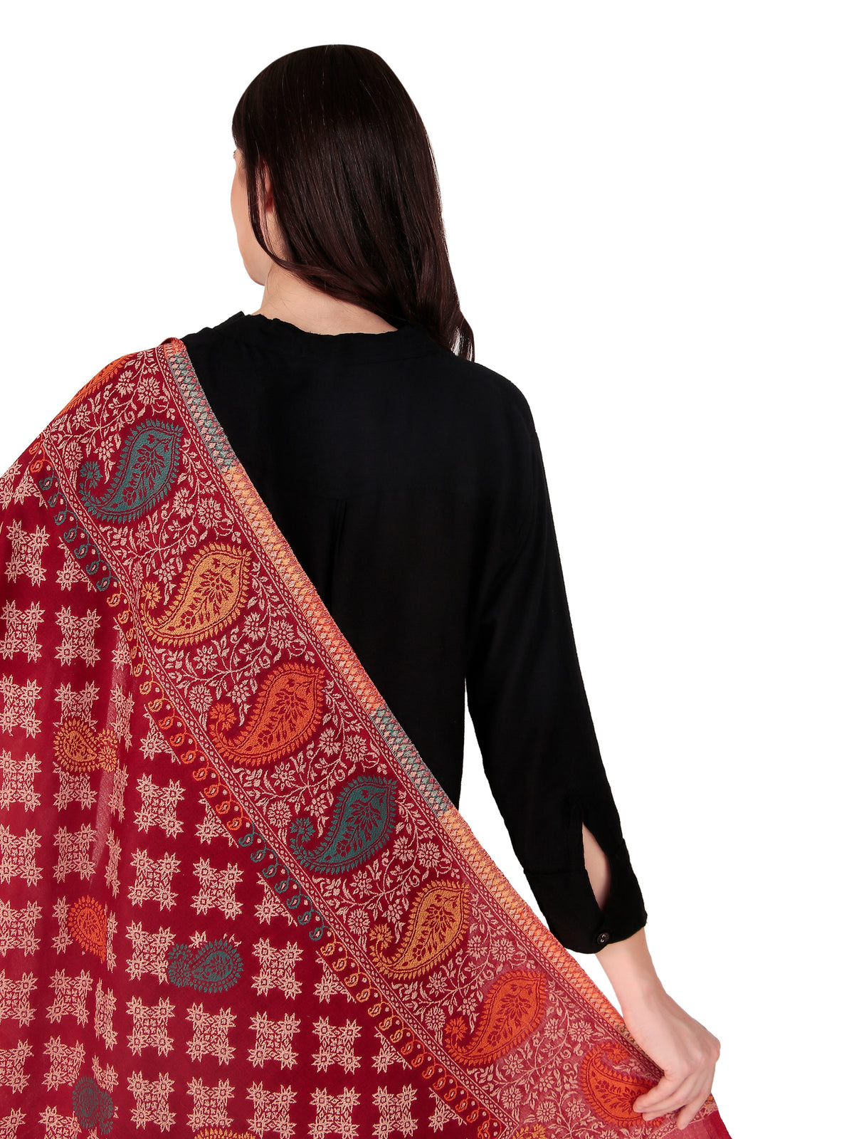 Fine Wool Jamawar Stole - Image 7