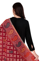 Fine Wool Jamawar Stole - Thumbnail 7