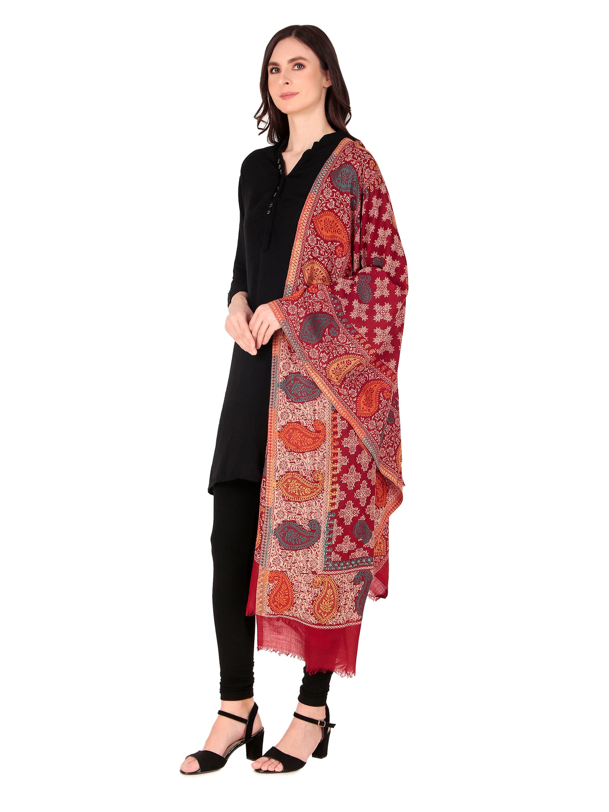 Fine Wool Jamawar Stole - Image 4