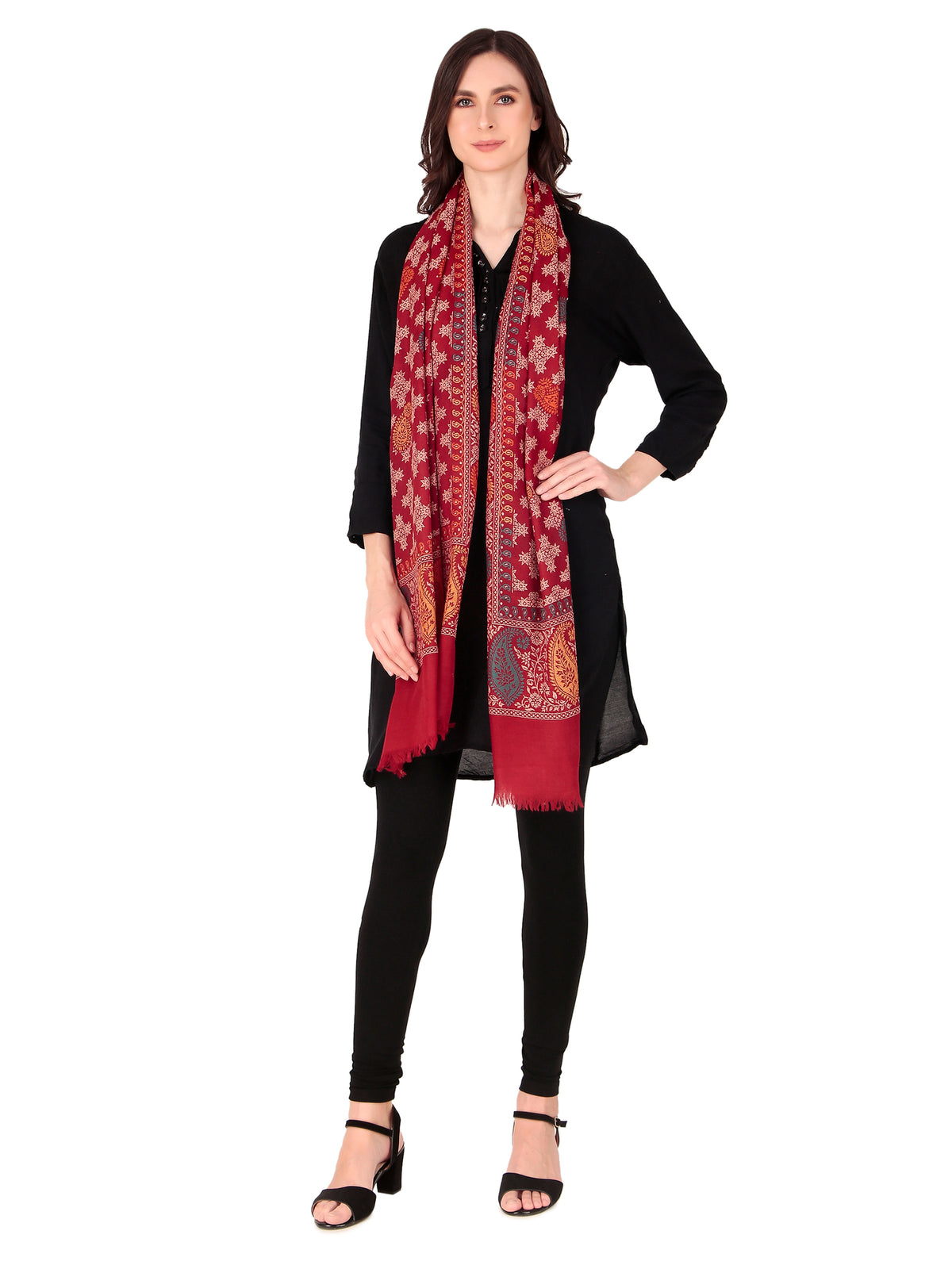 Fine Wool Jamawar Stole - Image 5