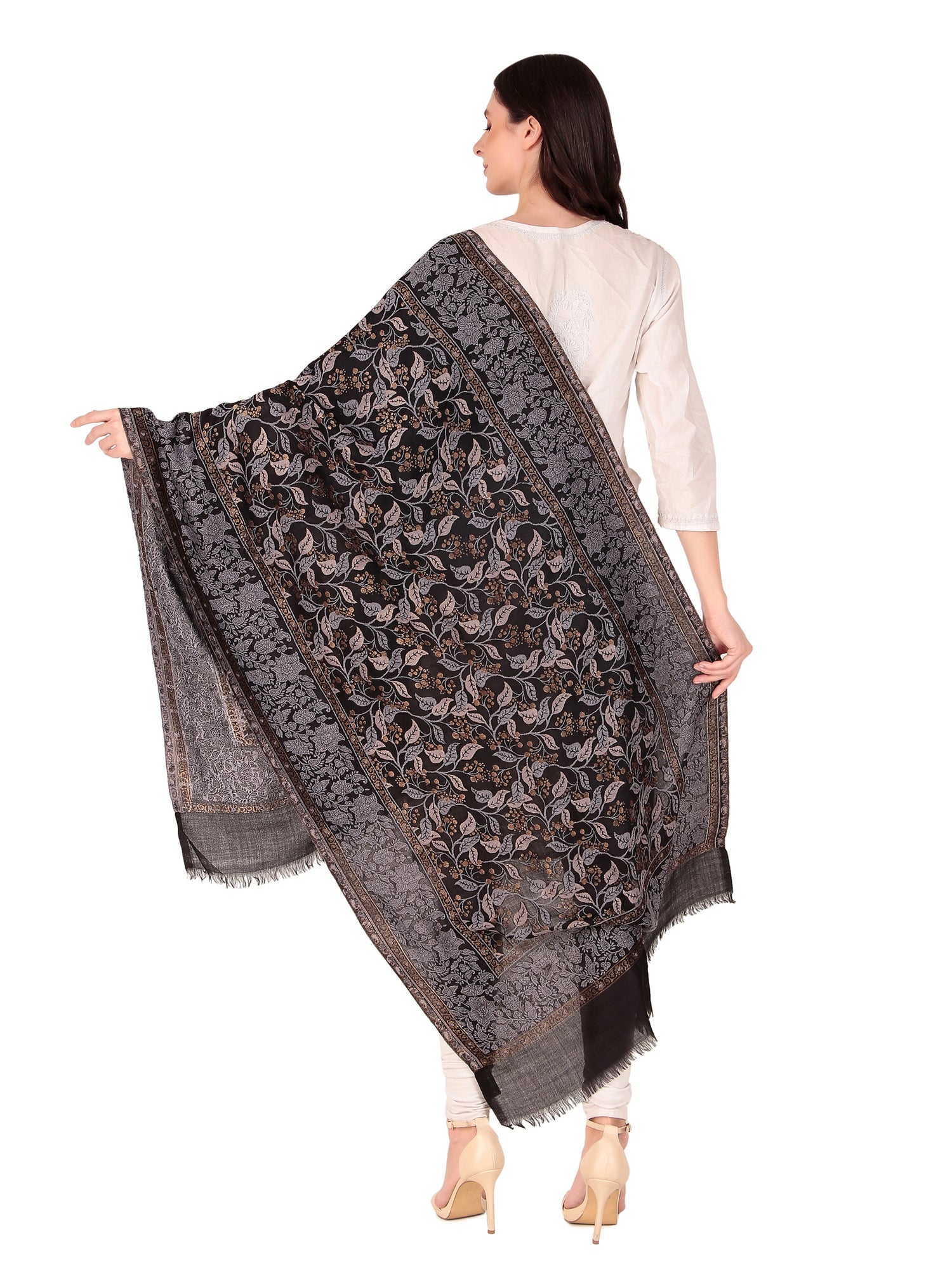 fine Wool jamawar shawl  Stole