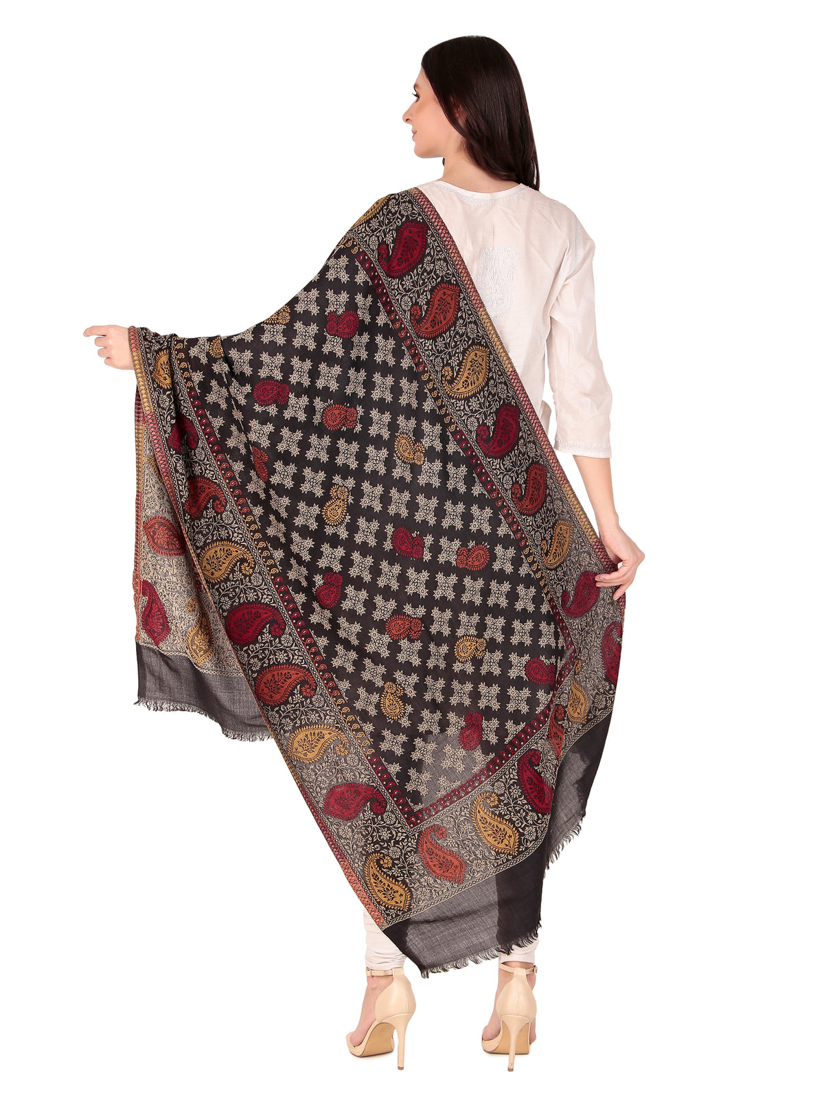 Fine Wool Jamawar jacquard Stole - Image 4