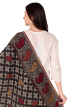 Fine Wool Jamawar jacquard Stole - Thumbnail 7