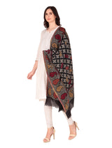 Fine Wool Jamawar jacquard Stole - Thumbnail 2