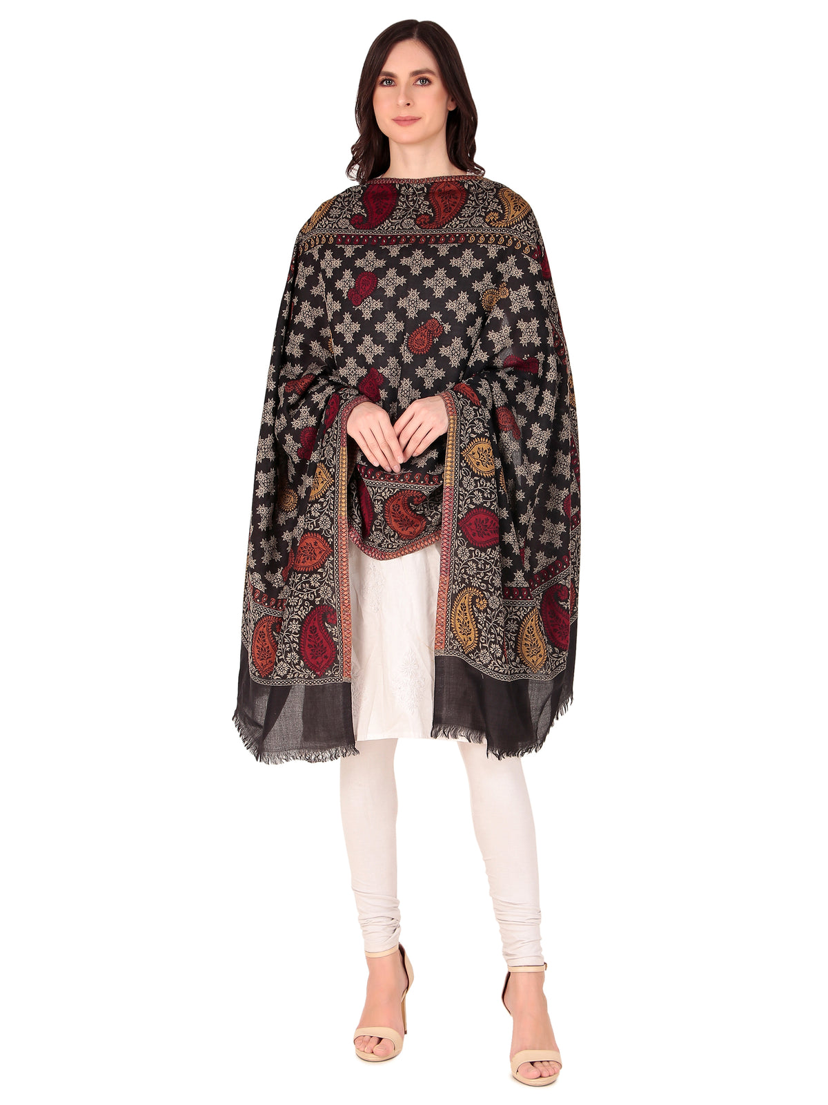 Fine Wool Jamawar jacquard Stole - Image 3